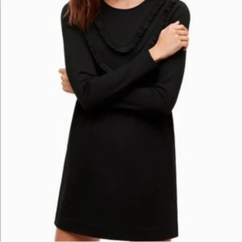 Sunday Best Aritzia Eliza Long Sleeve Ponte Ruffle Dress